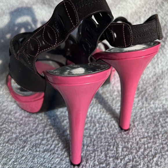 BCBGirl brown and pink heels - Picture 5 of 11